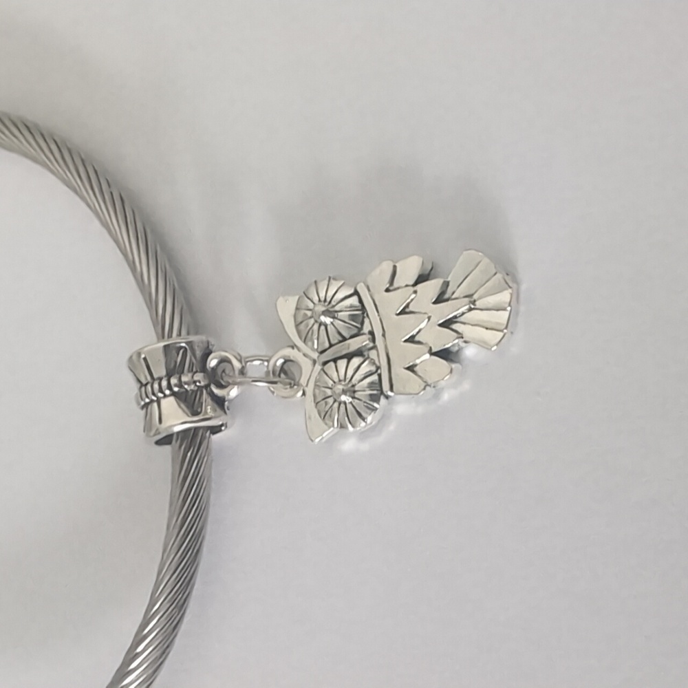 Silver Owl‎ Dangle Charm for Pandora Style Bracelet